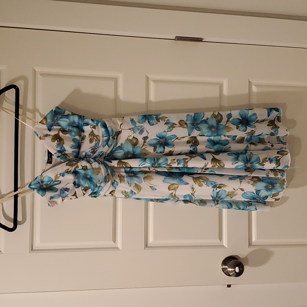 Blue floral dress